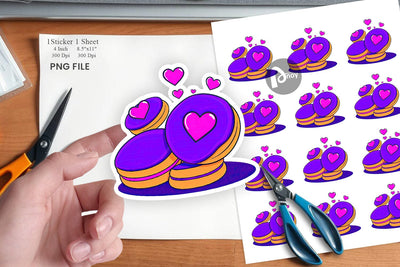 Heart Cookies Sticker Sublimation artnoy 