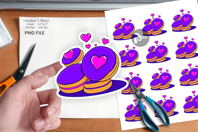 Heart Cookies Sticker Sublimation artnoy 