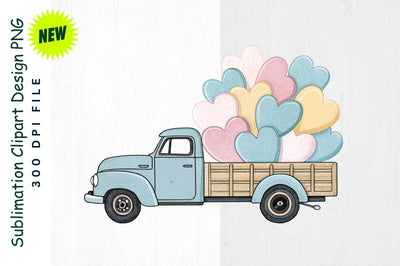 Heart Delivery Truck Sublimation Clipart Sublimation Regulrcrative 
