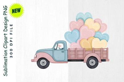 Heart Delivery Truck Sublimation Clipart Sublimation Regulrcrative 
