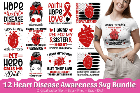 Heart Disease Awareness Svg Bundle SVG Regulrcrative 