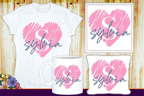 Heart Distressed Font SVG Designs, Love Alphabet Monogram Letters, Keychain SVG Bundle, Backgrounds Sublimation SVG D2PUTRI Designs 