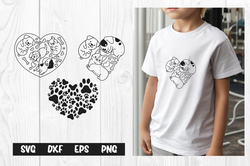 Heart Dogs SVG, Funny Cute dog love SVG dadan_pm 