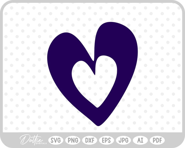 Heart Doodle SVG DottieDigitals 