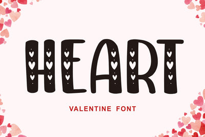 HEART Font Mozarella 