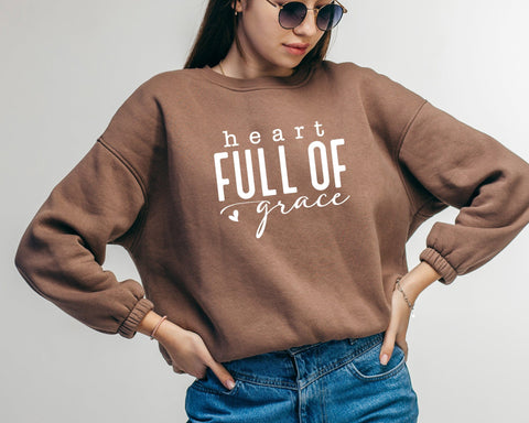 Heart Full of Grace Svg, Christian Svg, Made Worthy Svg, Created With a Purpose Svg, Religious Svg, Jesus Svg, Svg Files for Cricut Silhouette SVG DesignDestine 