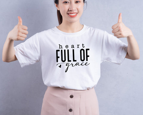 Heart Full of Grace Svg, Christian Svg, Made Worthy Svg, Created With a Purpose Svg, Religious Svg, Jesus Svg, Svg Files for Cricut Silhouette SVG DesignDestine 