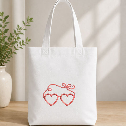 Heart Glasses Bow Machine Embroidery Design – Cute Love Sunglasses Embroidery File Embroidery/Applique DESIGNS PatternFeed8 