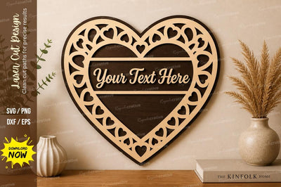Heart Lace Frame laser Cut svg Cutting file SVG Regulrcrative 