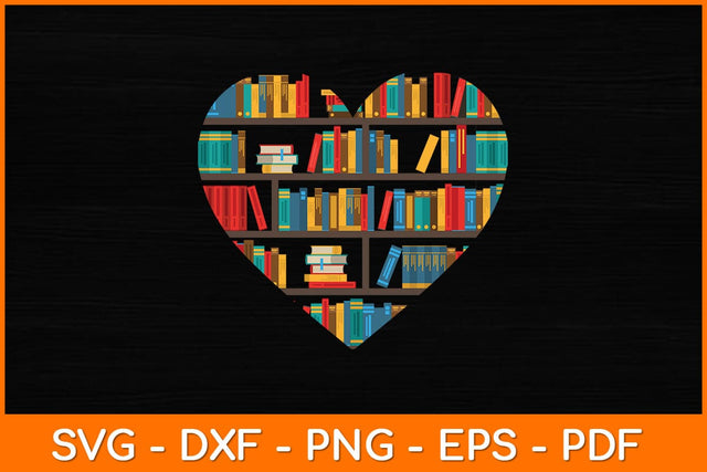 Heart Librarian Svg File SVG artprintfile 