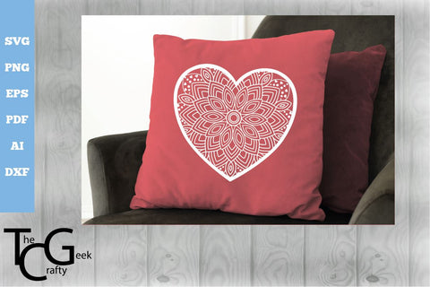 Heart Mandala SVG SVG The Crafty Geek 