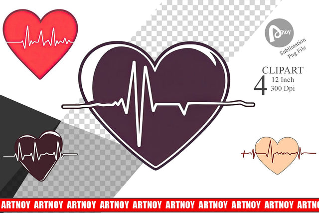Heart Monitor Clipart Sublimation artnoy 