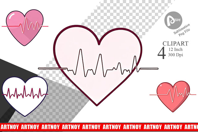 Heart Monitor Clipart Sublimation artnoy 