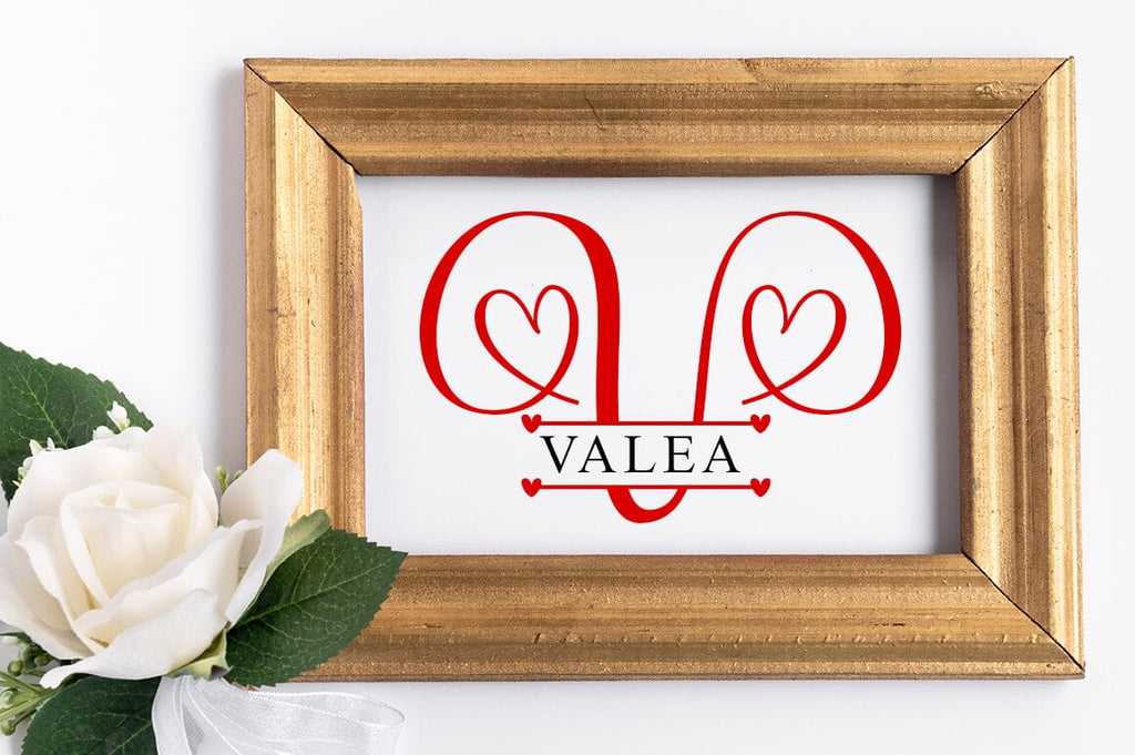Heart Monogram - So Fontsy