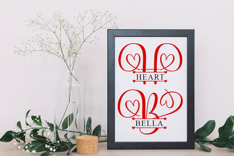 Heart Monogram Font George Studios 
