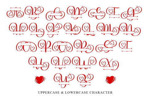 Heart Monogram Font George Studios 
