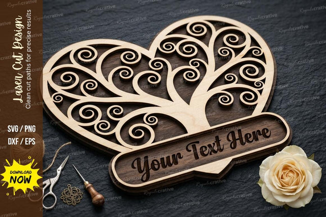 Heart Name Frame laser Cut svg Cutting file , heart name svg, heart frame svg design SVG Regulrcrative 