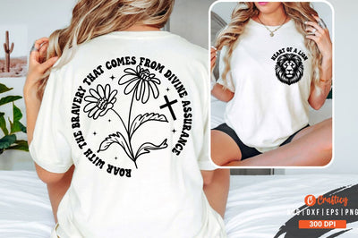 HEART OF A LION Front and Back SVG T shirt Design SVG Designangry 