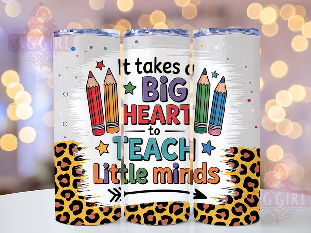 Heart of a Teacher Tumbler Wrap, Elementary Teacher Gift, Education Love Design, Teacher Inspiration Gift, Classroom Quote Art, Teaching Children Gift, Primary Teacher Present Sublimation SvggirlplusArt 