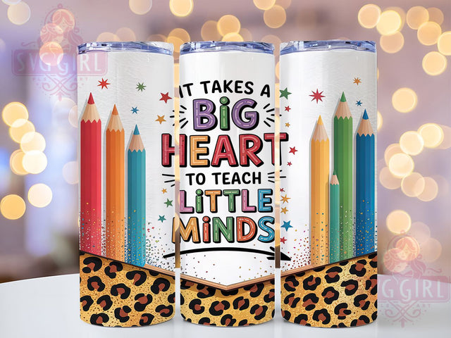Heart of a Teacher Tumbler Wrap, Elementary Teacher Gift, Education Love Design, Teacher Inspiration Gift, Classroom Quote Art, Teaching Children Gift, Primary Teacher Present Sublimation SvggirlplusArt 