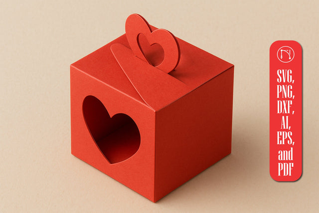 Heart Paper Box Die Cut Template SVG SVG MD JOYNAL ABDIN 