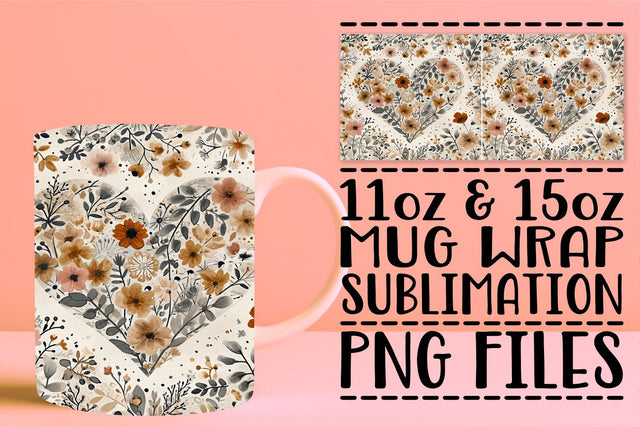 Heart Pattern Sublimation Mug Sublimation afrosvg 