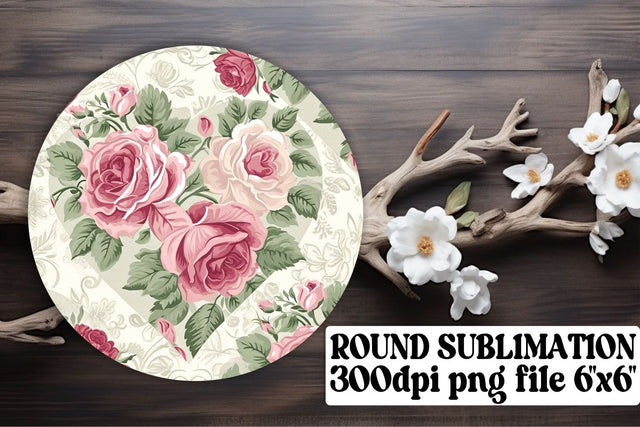 Heart Pattern Sublimation Ornaments - Circular Delights Sublimation afrosvg 