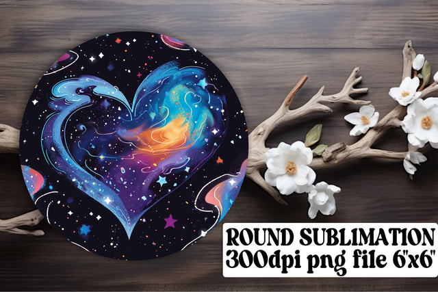 Heart Patterned Car Coasters - Circular Beauty Bliss Sublimation afrosvg 