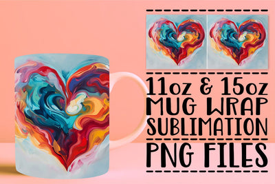 Heart Patterned Cup Art Sublimation afrosvg 