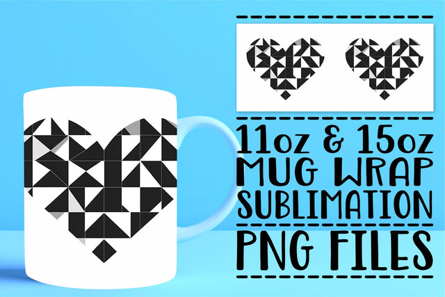 Heart Patterned Elegance Mug Sublimation afrosvg 