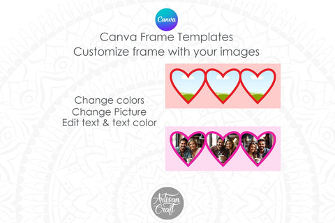 Heart Photo Mug | Canva Mug Template | Canva Frame Sublimation Artisan Craft SVG 