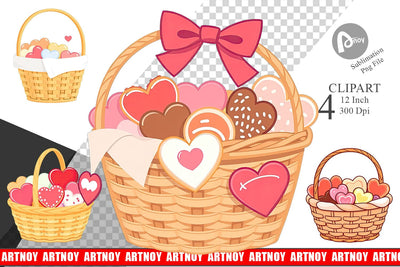 Heart Picnic Clipart Sublimation artnoy 
