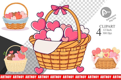 Heart Picnic Clipart Sublimation artnoy 