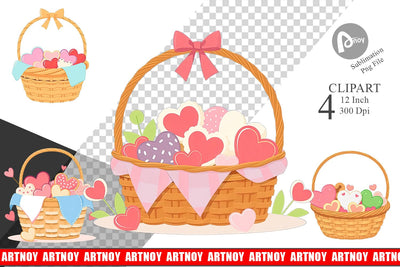 Heart Picnic Clipart Sublimation artnoy 