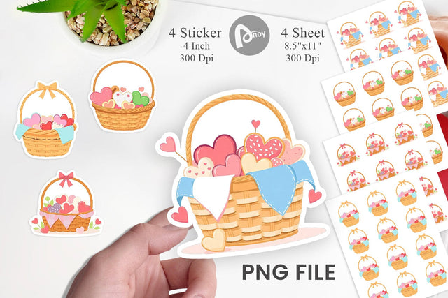 Heart Picnic Sticker Sublimation artnoy 