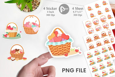 Heart Picnic Sticker Sublimation artnoy 