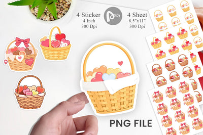 Heart Picnic Sticker Sublimation artnoy 