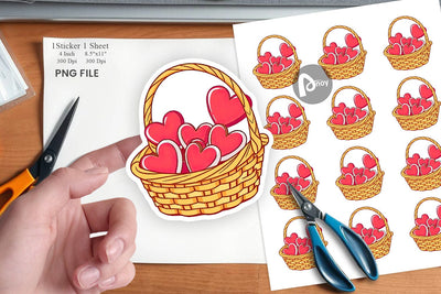 Heart Picnic Sticker Sublimation artnoy 