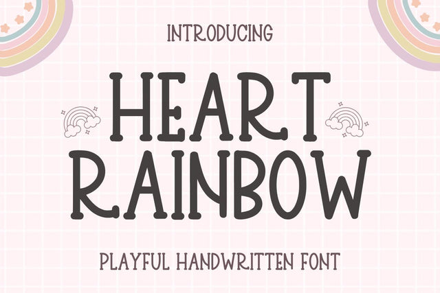 Heart Rainbow - Cute Handwritten Font Font Masyafi Studio 