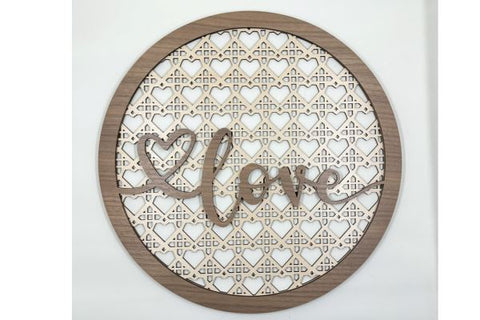 Heart Ratan Layered Love Sign SVG File SVG Crafting With Brenna 