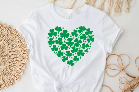 Heart Shape Clover St patrick's Day Quote SVG Tshirt Design, Irish svg SVG FiveStarCrafting 