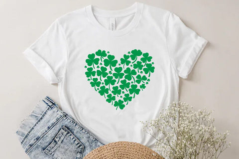 Heart Shape Clover St patrick's Day Quote SVG Tshirt Design, Irish svg SVG FiveStarCrafting 