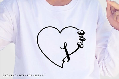 Heart Shape SVG Designs, Silhouette SVG, Heart Monogram, Valentines Day T shirt Designs SVG, Valentine Quote SVG, Love SVG, Wedding Sign SVG SVG D2PUTRI Designs 