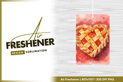 Heart shaped pie watercolor art valentine Sublimation Regulrcrative 