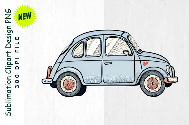 Heart Shaped Steam from a Small Car Sublimation Clipart Sublimation Regulrcrative 