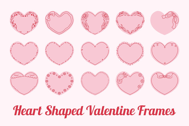 Heart Shaped Valentine Frames PNG Clipart Sublimation Rin Green 