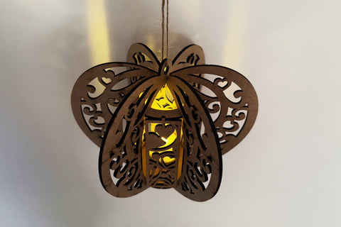 Heart Shaped Valentine's Day Lantern, Laser Cut Template SVG LaserCutano 