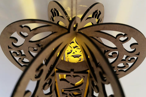 Heart Shaped Valentine's Day Lantern, Laser Cut Template SVG LaserCutano 