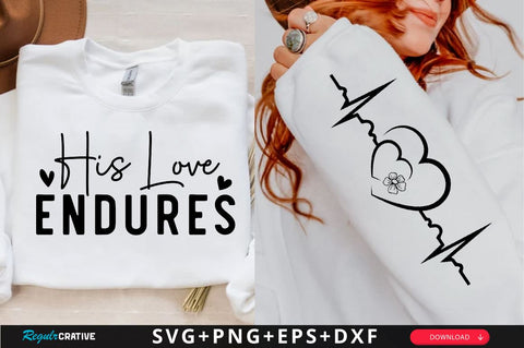 Heart Sleeve SVG Design, Christian Sleeve SVG, Faith SVG Design, Jesus Sleeve SVG SVG Regulrcrative 