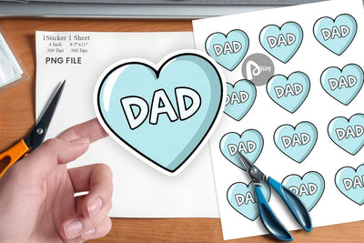 Heart Sticker Sublimation artnoy 
